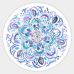 The Blues - Watercolour Mandala Sticker